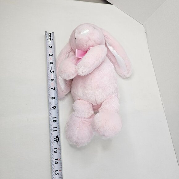 The Petting Zoo Pink Bunny Plush Rabbit Easter Embroidery Eyes Stuffed Animal - Picture 10 of 10